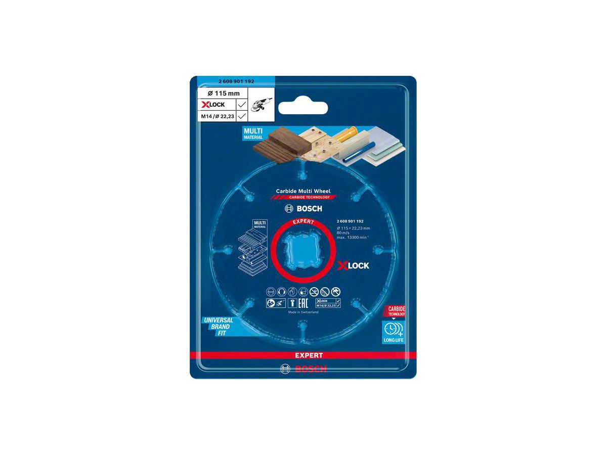 BOSCH X-LOCK Multiwheel Trennscheibe EXPERT Carbide 115x22,23 mm