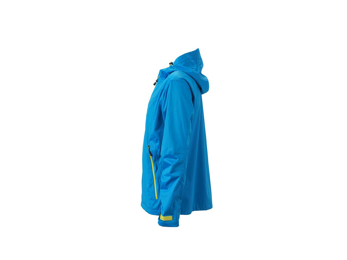 JN Mens Outdoor Jacket JN1098 100%PES, aqua/acid-yellow, Größe S