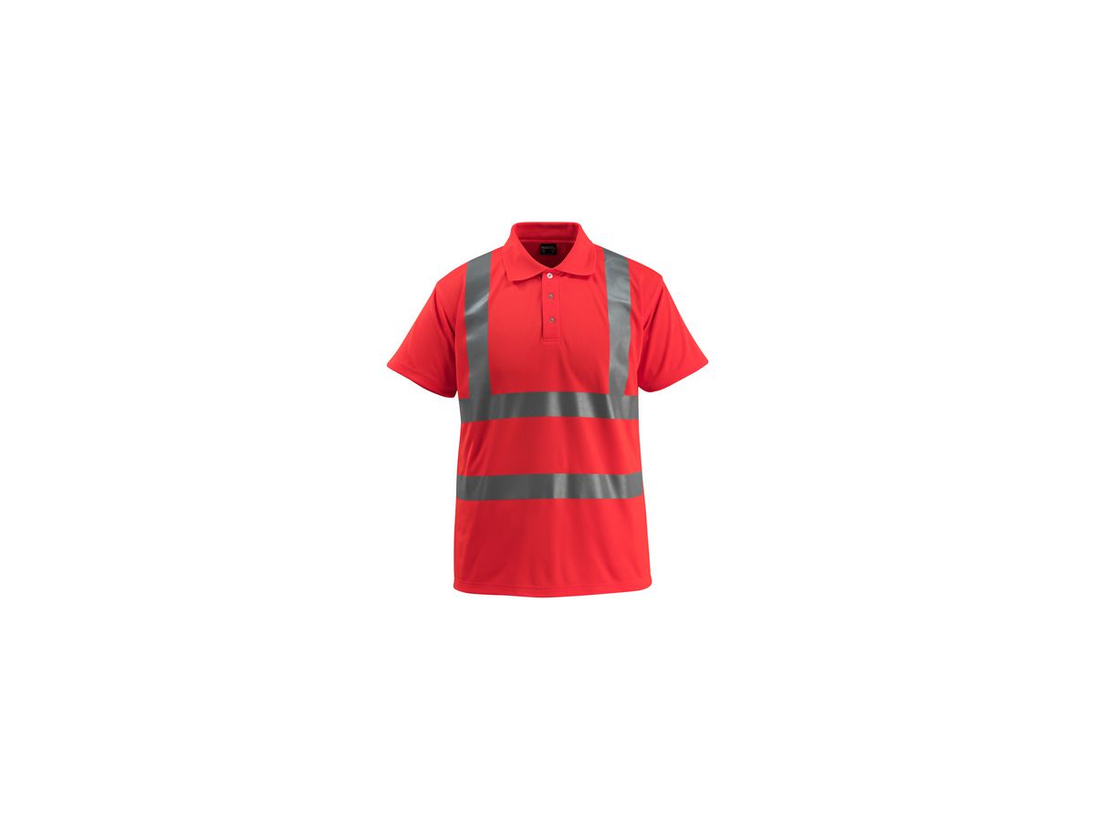 MASCOT Warnschutz Polo-Shirt BOWEN, 50593-976, hi-vis rot, Gr. 4XL