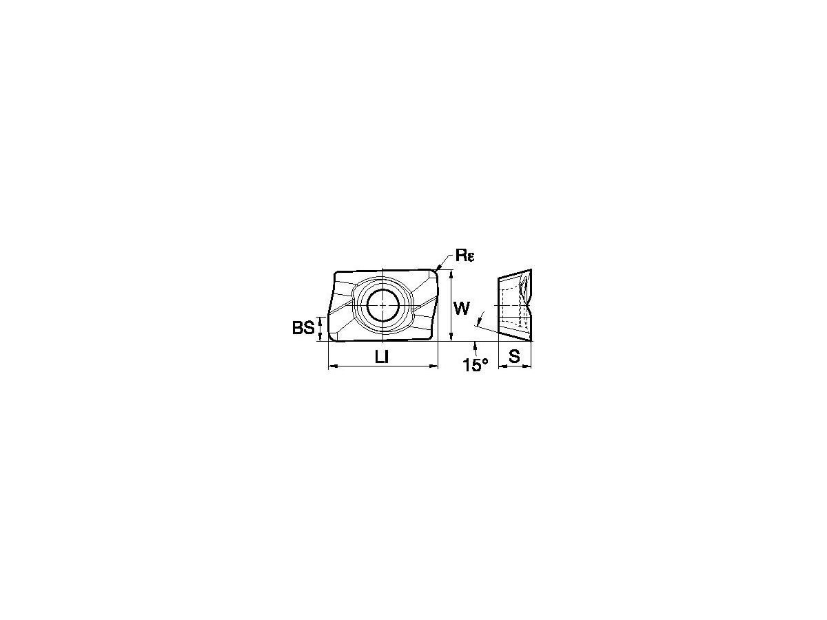 KENNAMETAL ADCT1545PDSRLDKC725M NGE WENDEPLATTE ZUM FRAESEN