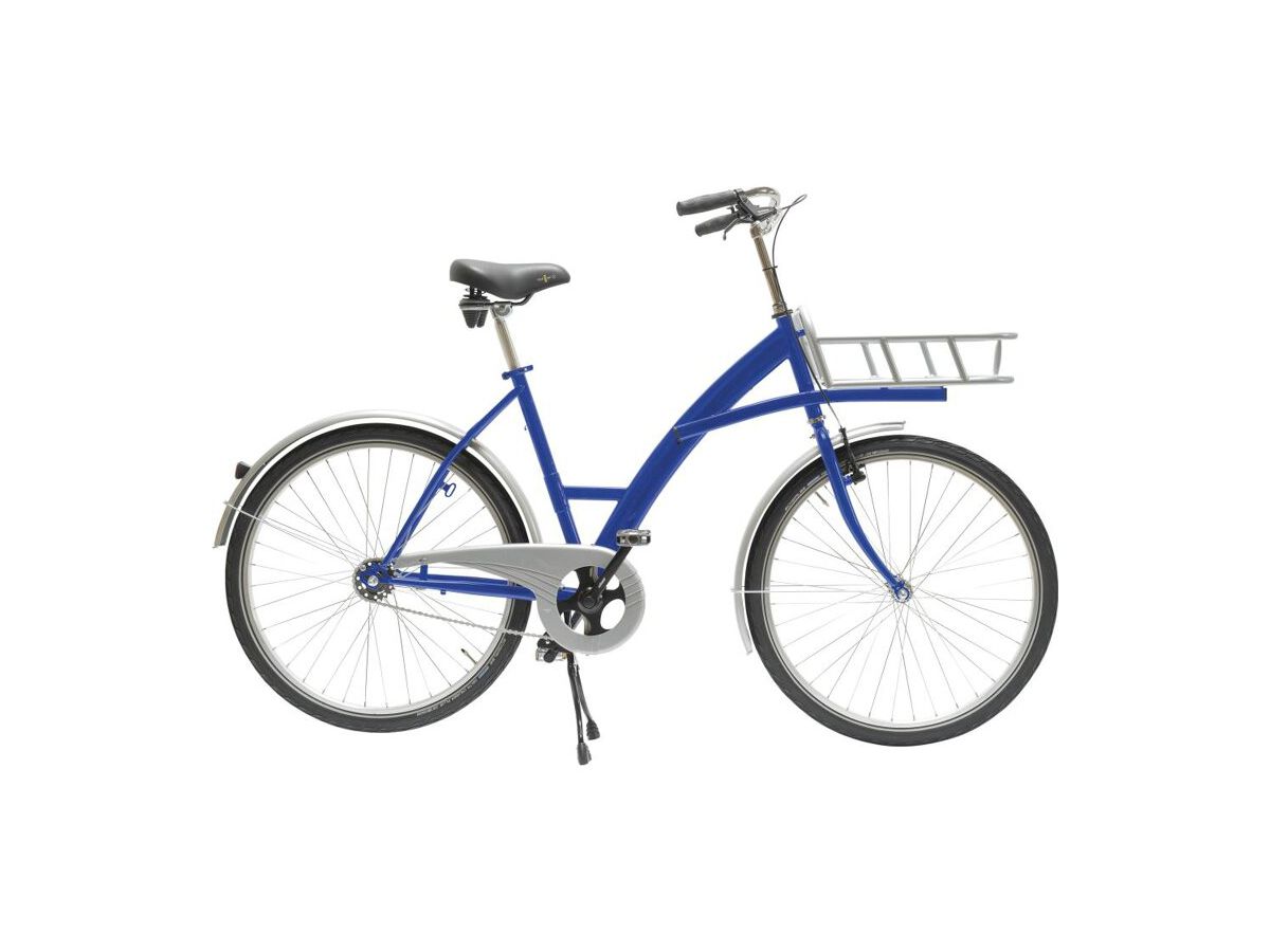 Transportfahrrad Modus blau mit Lastenträger