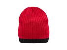 mb Knitted Hat MB7102 red/black, Größe one size