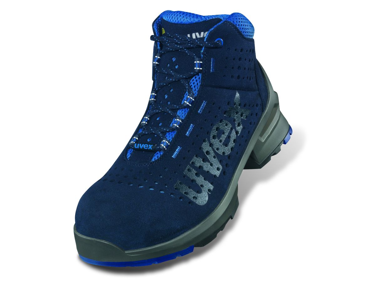 UVEX 1 Sicherheits-Stiefel 8532.8 S1 SRC blau perforiert, Weite 11, Gr. 52
