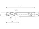 FORMAT GT Schaftfräser VHM-HPC 8,0mm Z4 HB TA-C