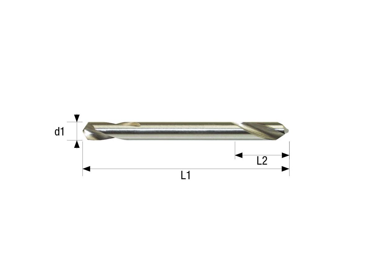 WEMAG Blechbohrer HSS doppelseitig blank Werksn. Typ N 135 Grad  4,1mm