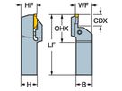 COROMANT CoroCut 1-2 Schaftwerkzeug zum Axialeinstechen RF123J20-2525B-040BM