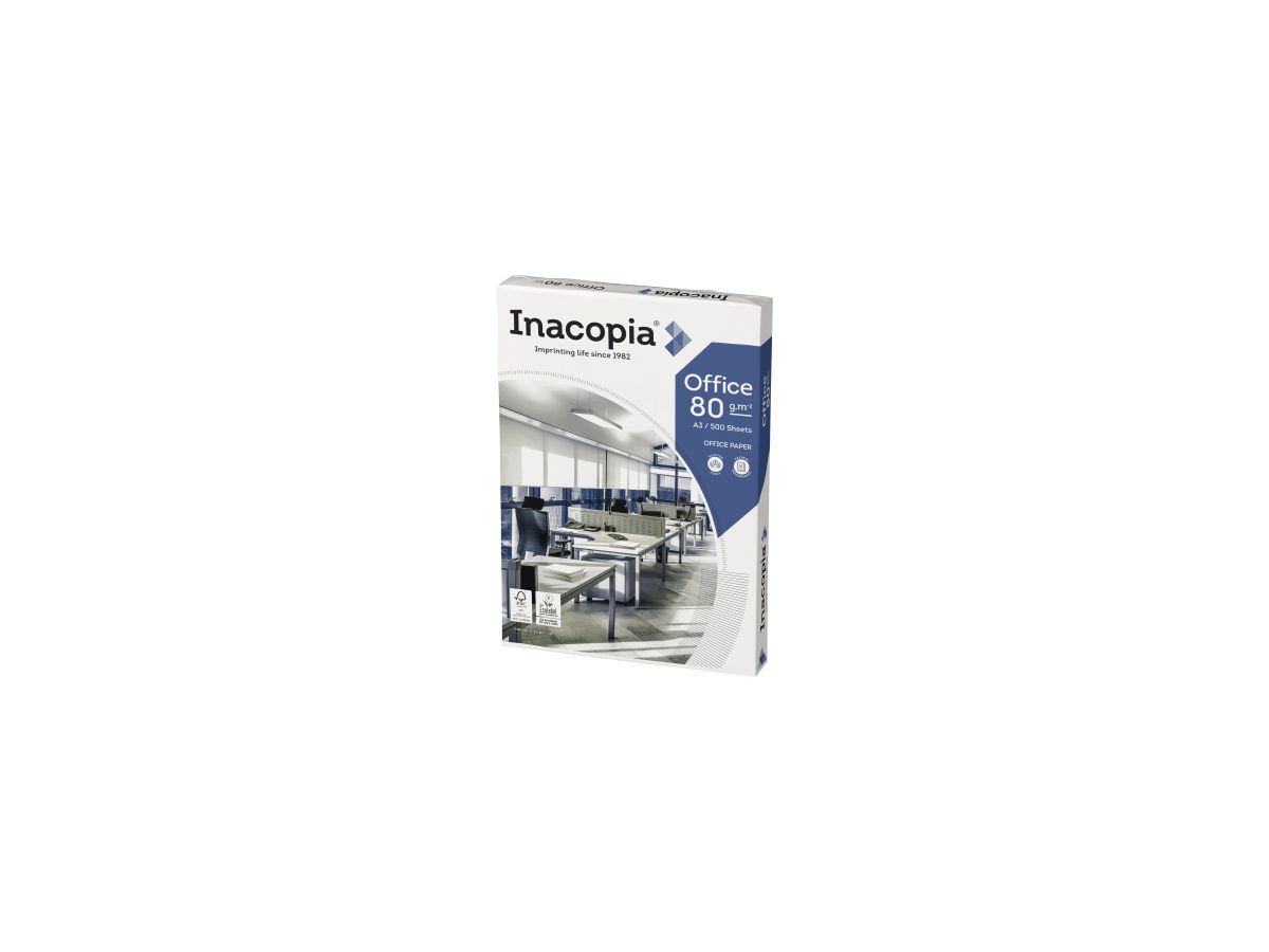 Inacopia Kopierpapier office 020808010561 A3 80g 500 Bl./Pack.