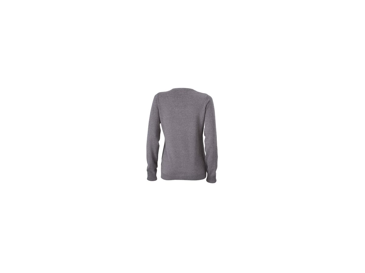 JN Ladies V-Neck Pullover JN658 100%BW, grey-heather, Größe L