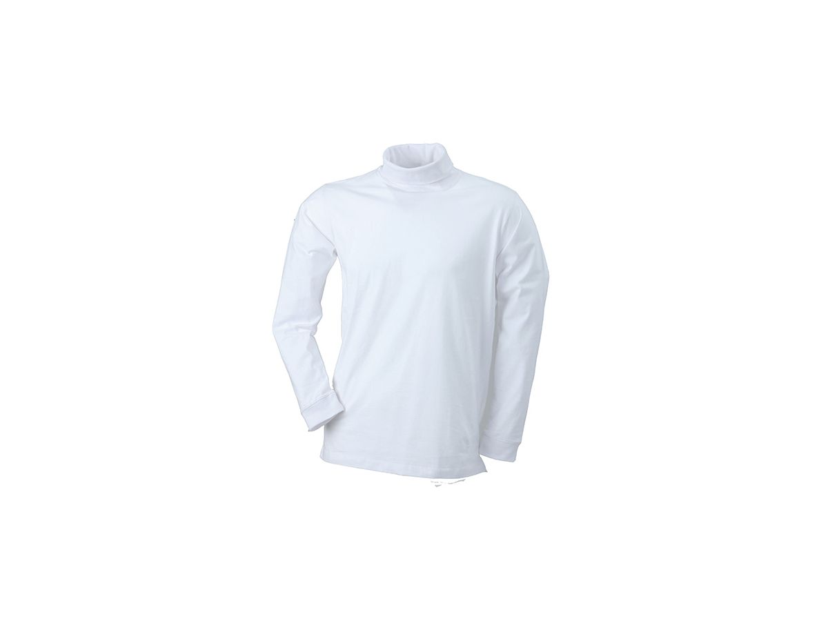 JN Rollneck Shirt JN183 100%BW, white, Größe 2XL