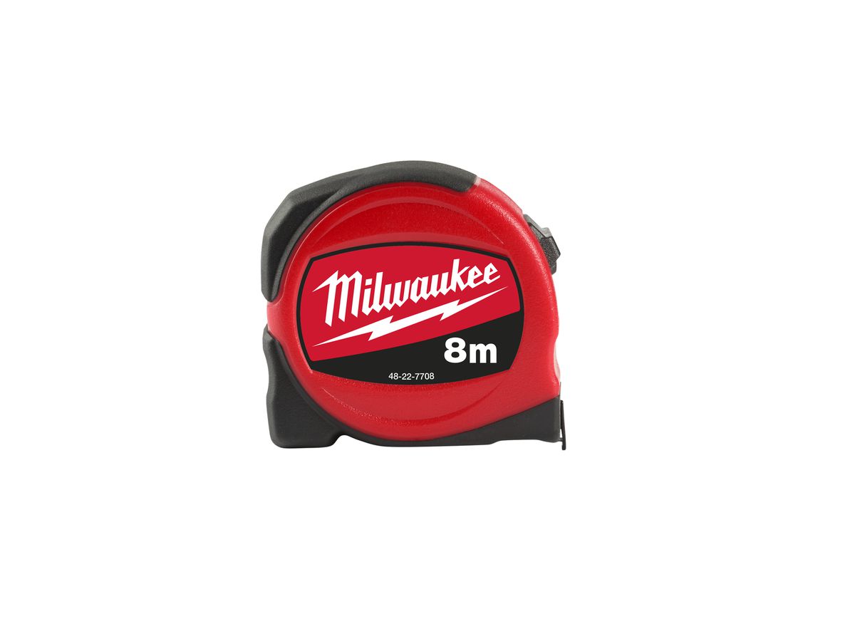 MILWAUKEE Slim-Bandmaß 25 mm breites Band 8 m, nicht-magnetisch