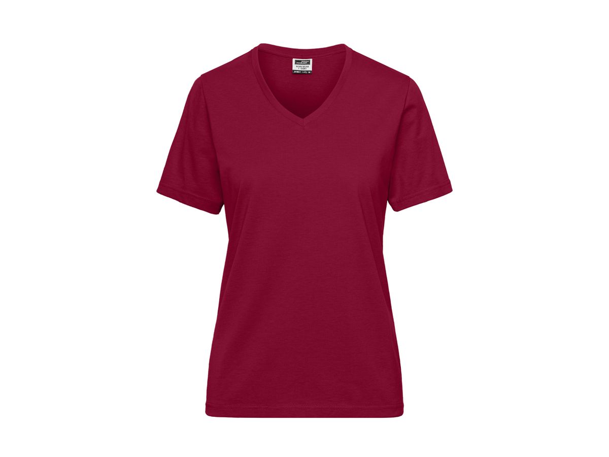 JN Damen Workwear  T-Shirt JN1807 wine, Größe 4XL