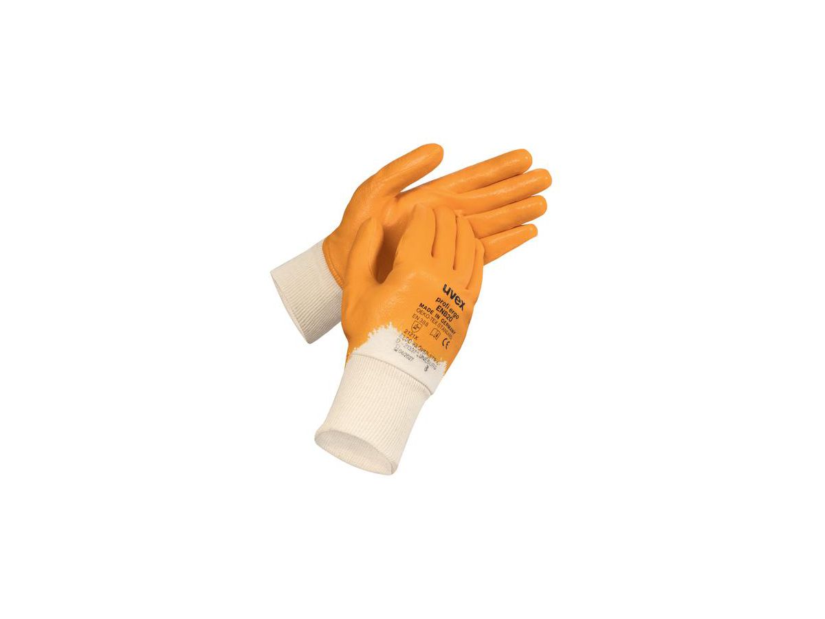 UVEX Montage-Handschuh profi ergo ENB20 Gr. 8 Nitril orange, 6014.8