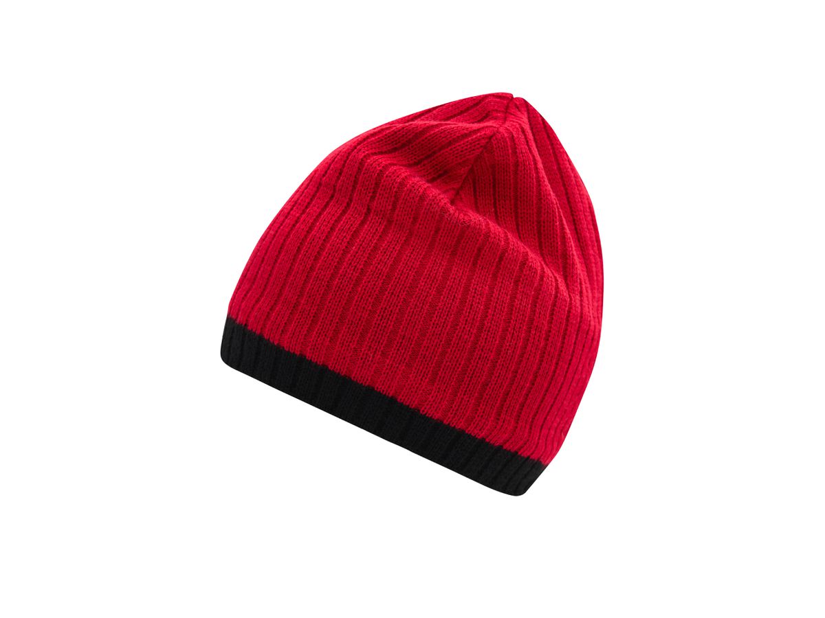 mb Knitted Hat MB7102 red/black, Größe one size