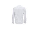 JN Ladies Shirt "Plain"  JN647 100% BW,  white/blue-white, Gr. XS