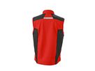 JN Workwear Softshell Vest JN845 100%PES, red/black, Größe L