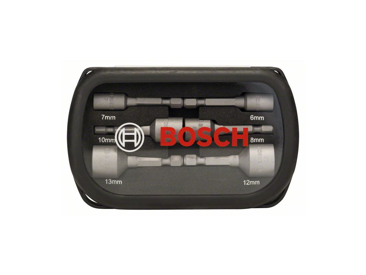 Bosch Steckschlüssel-Set 6-tlg. 6/7/8/10/12/13 Bit-Aufnahme 2608551079