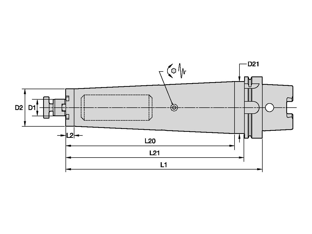 ERICKSON HSK63ATDSMC22220M 22MM TUNABLE SMA X260MM HSK63A