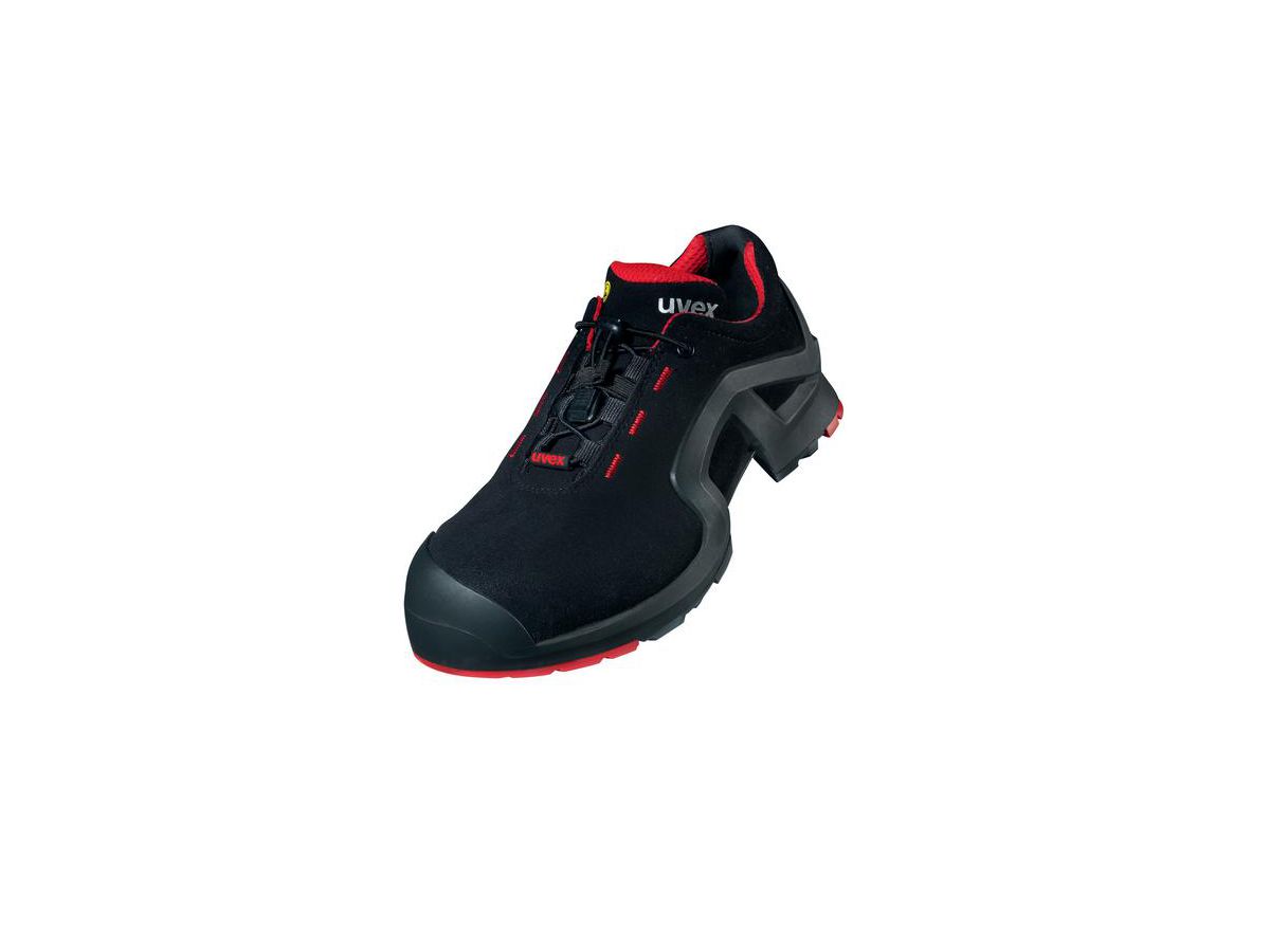 UVEX 1 x-tended Sicherheits-Halbschuh Gr. 35 W11 S3L ESD SR schwarz/rot 8516.2