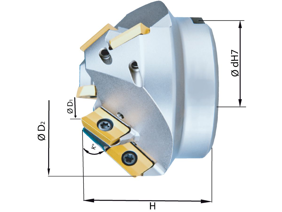 Fasenfräser  75G Z 6 f.  XPHT16