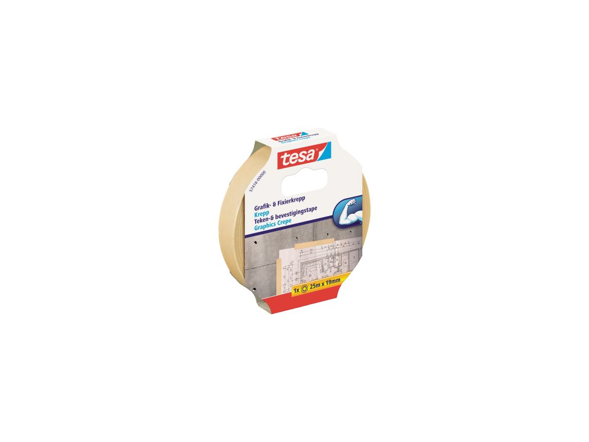 tesa Fixierband 57416-00000 19mmx25m Papier beige