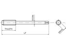 OSG Gewindebohrer A-SFT 45° Uni 6HX DIN 374/C HSSE-PM TiCN MF6x0,5