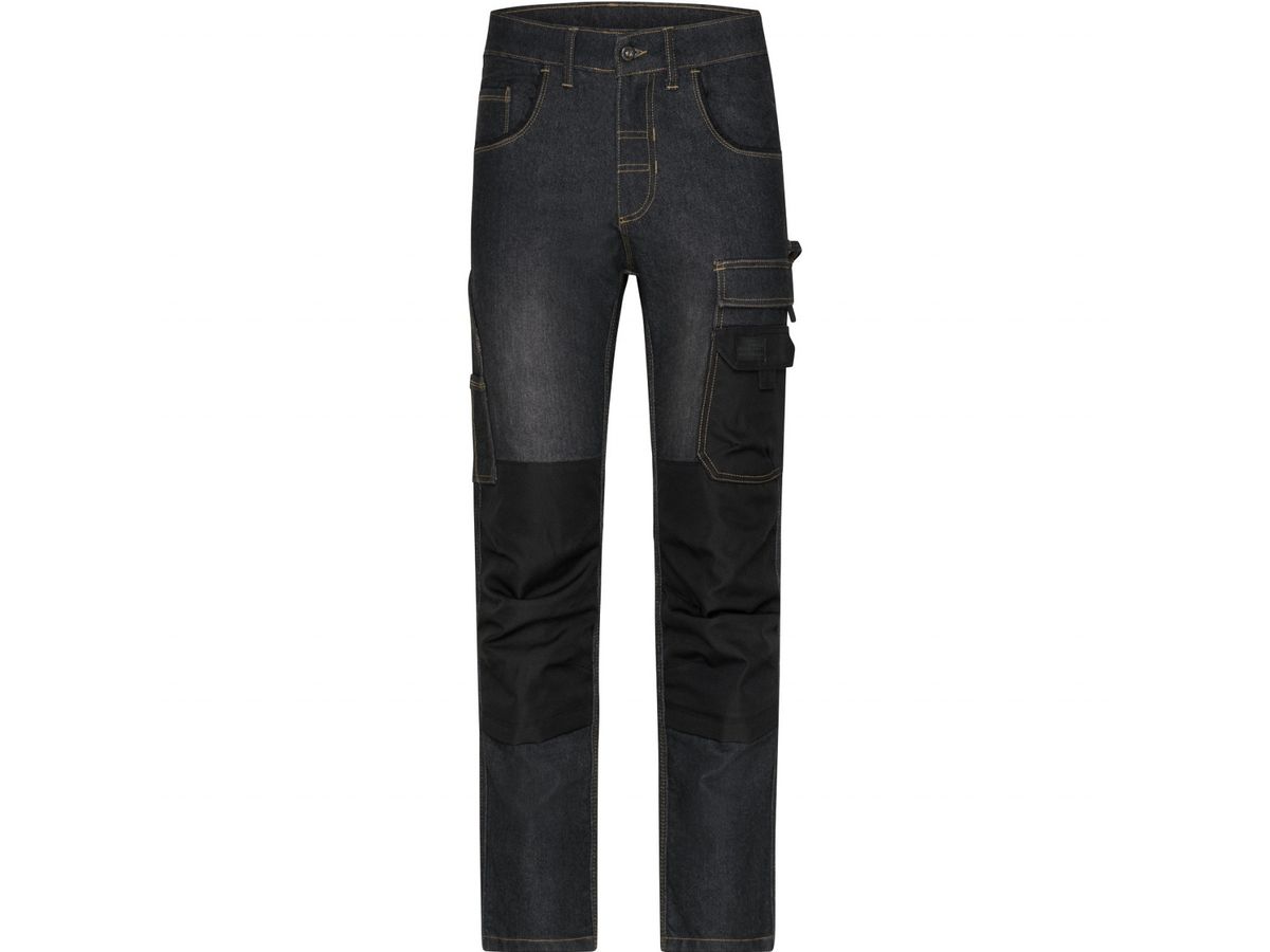 JN Workwear Stretch-Jeans JN875 black-denim Gr. 98