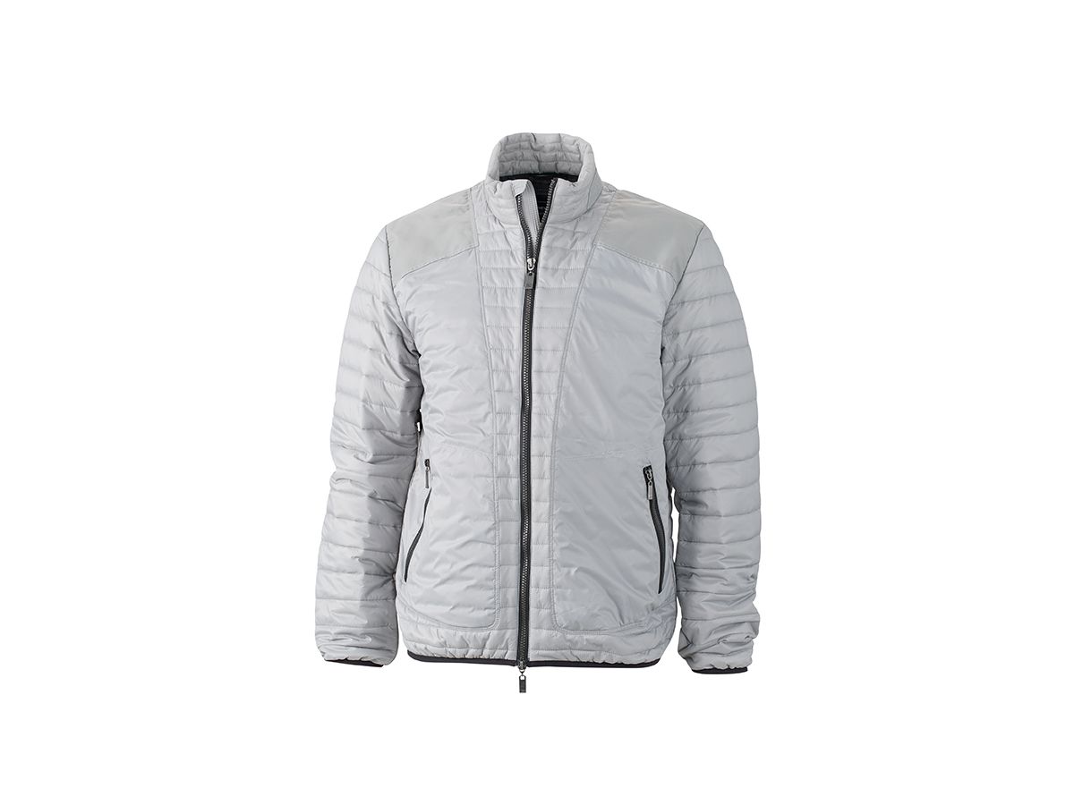 JN Ladies Lightweight Jacket JN1111 100%PES, silver/black, Größe S
