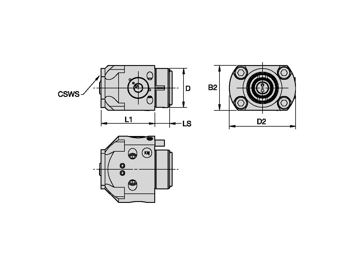 KM SYSTEMS KM40CL2NTEF KM40 LOC 2 FLANGE MOUNT TOP