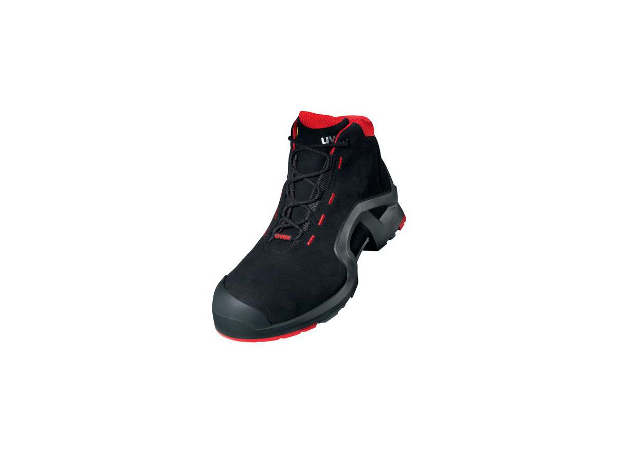 UVEX 1 x-tended Sicherheits-Stiefel Gr. 35 W10 S3L ESD SR schw/rot 8517.1