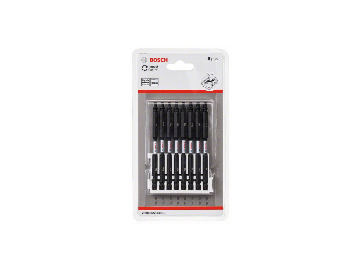 BOSCH Impact Bit Doppelklingen-Set T20 4ST/T2, 4-teilig