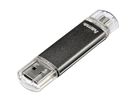 Hama USB-Stick FlashPen Laeta Twin 00123926 64GB 10MB/s USB 2.0 grau