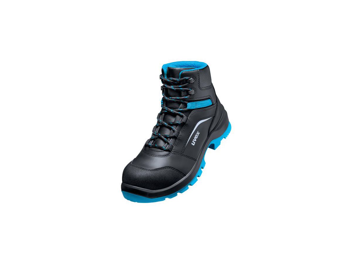 UVEX 2 xenova Sicherheits-Stiefel Gr. 38 W11 S3L ESD SR schw/blau 9556.2