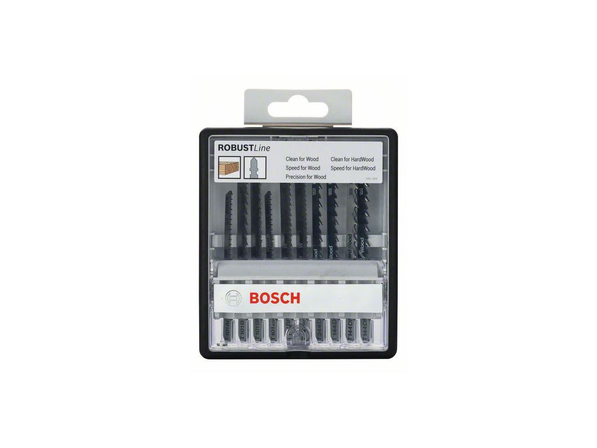 BOSCH 10tlg. Robust Line Stichsägeblatt-Set Wood Expert