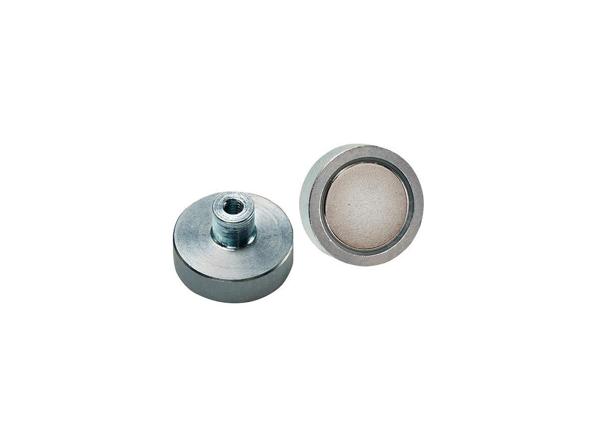 FORMAT NdFeB-Flachgreifer-Magnet mit Gewindebuchse 20 x 6,0 / 13,0mm