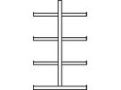 Kragarmregal GF doppels. 2500x1030x1600 mm MULTI.M
