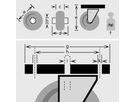 Polyurethanrad200mm Guss-Poly/Alu LG.K