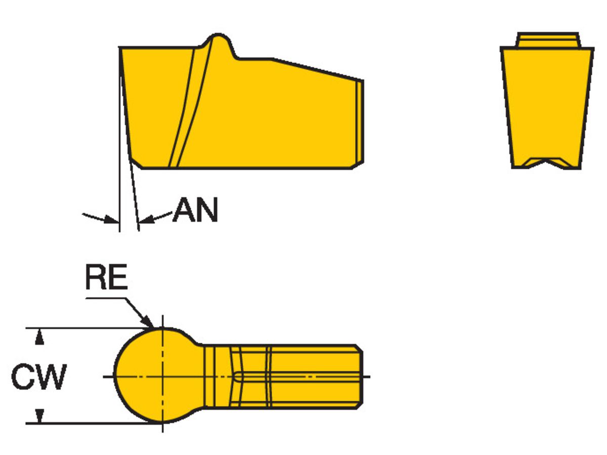 COROMANT T-Max Q-Cut Wendeplatte zum Formdrehen N151.2-A219-50-4P1005