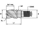 KENNAMETAL FGDF0500Y3AQAKCPM15 D-L Z3 CUTTER 3F 1/2XDL12X3/8 R0,015