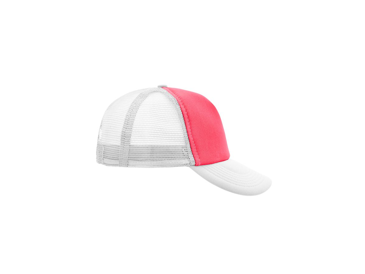 mb 5 Panel Polyester Mesh Cap MB070 neon-pink/white, Größe one size