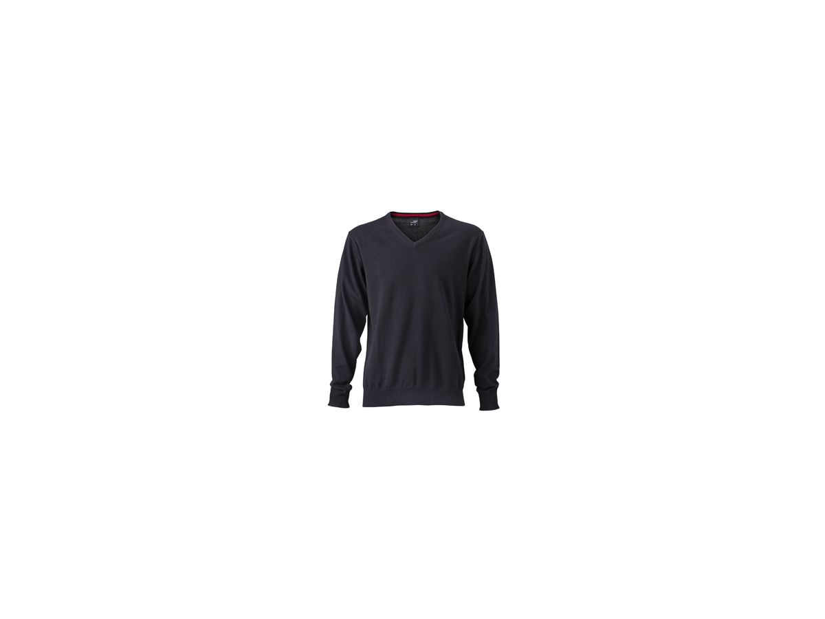JN Mens V-Neck Pullover JN659 100%BW, black, Größe XL
