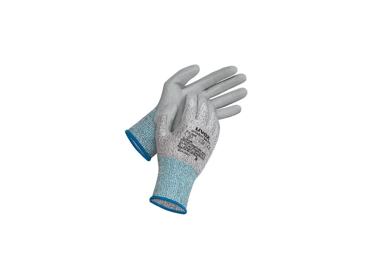 UVEX Schnittschutz-Handschuh unidur 6649 Gr. 11 PU blau/grau, 6051.6