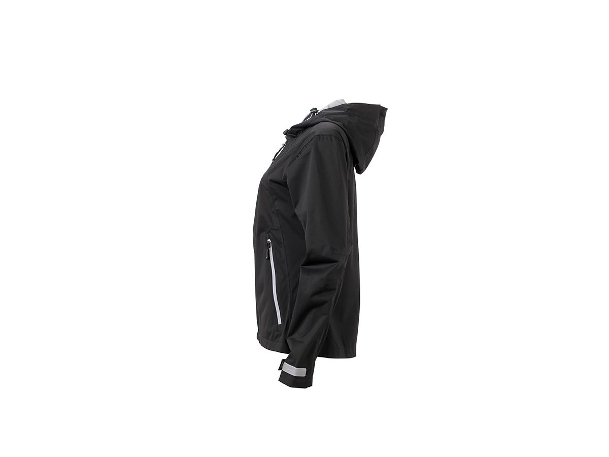 JN Ladies Outdoor Jacket JN1097 100%PES, black/silver, Größe 2XL