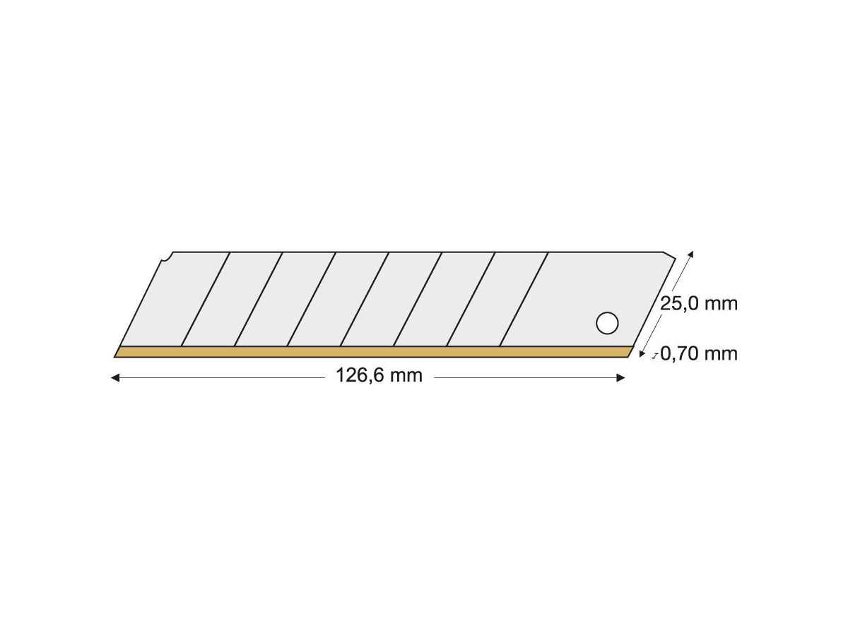 LUTZ Cutterklingen TiN-beschichtet 25mm 480665   (VE=10)