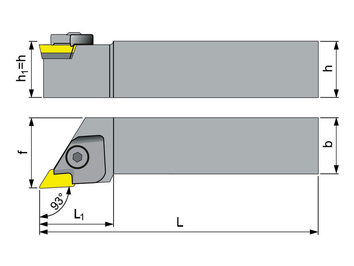 Clamp holder 93 degrees CKJNL 2525 M16