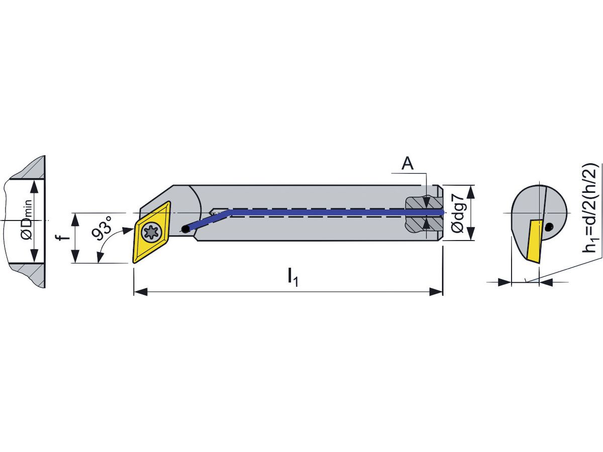 VHM Bohrstange 93 G m.IK. E12M SDUCR 07