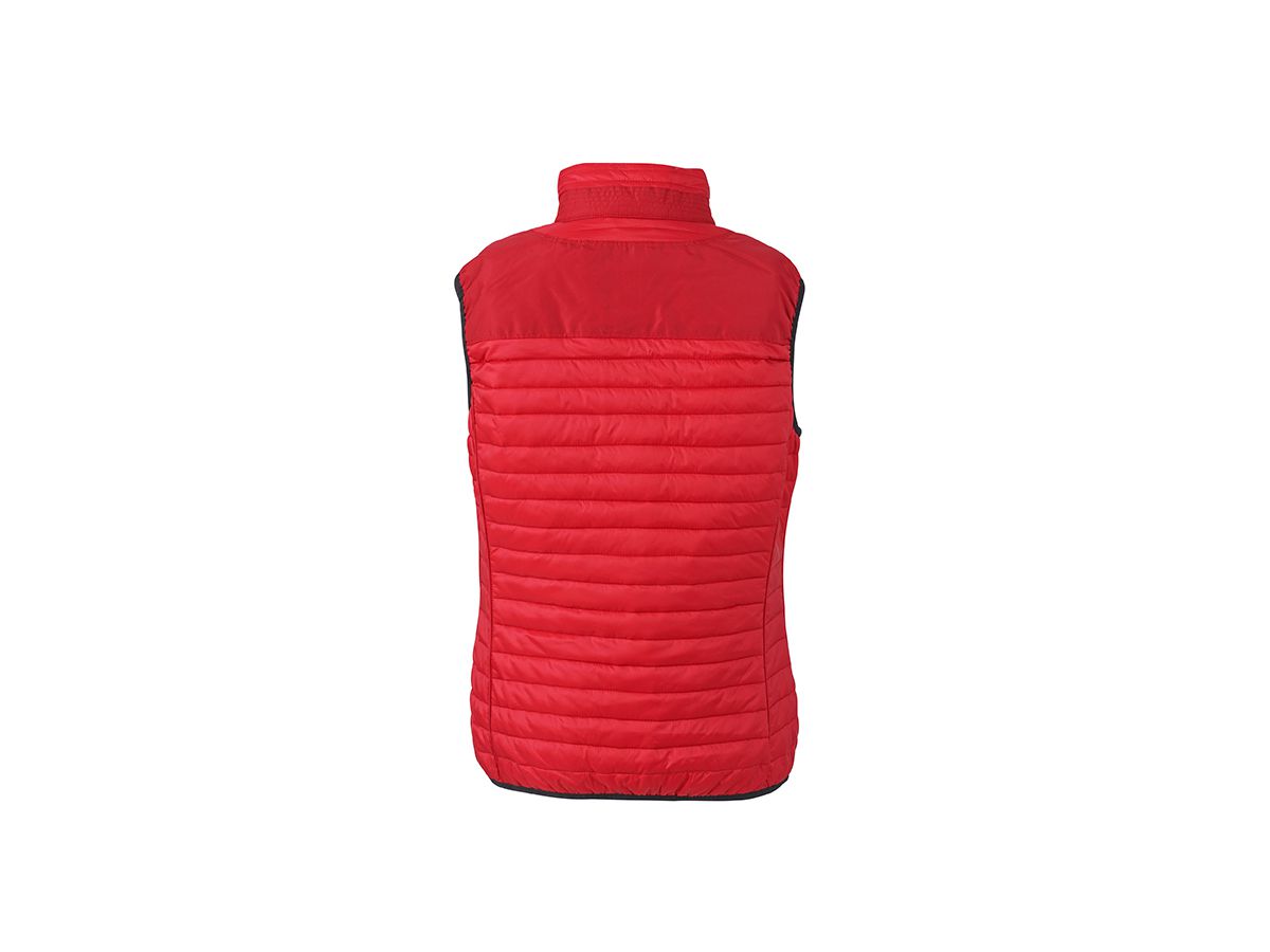 JN Ladies Lightweight Vest JN1109 100%PES, indian-red/silver, Größe 2XL