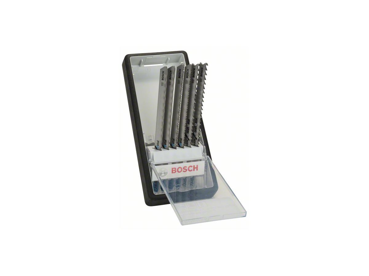 BOSCH Stichsägeblatt-Set Robust Line Metal Profile, T-Schaft, 6-teilig