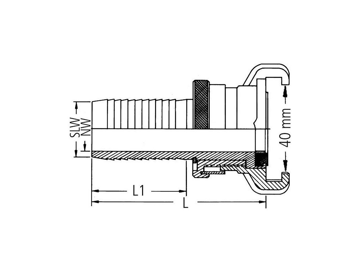 GEKA plus-Schlauchstück SH, MS, 1/2,13mm SB