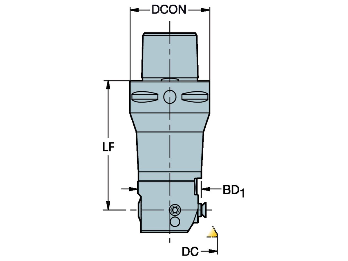 COROMANT Capto für CoroBore 825 Aufbohrwerkzeug C8-R825C-AAI077A