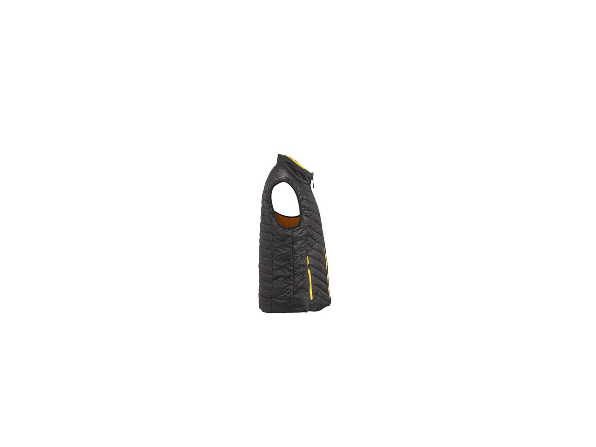 JN Mens Lightweight Vest JN1090 100%PA, black/yellow, Größe M